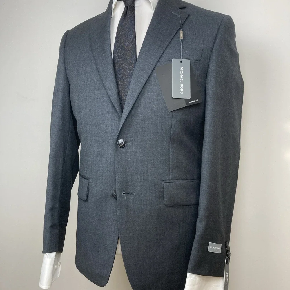 Michael Kors Mens Classic fit‎ Suit Jacket Blazer 36R Grey